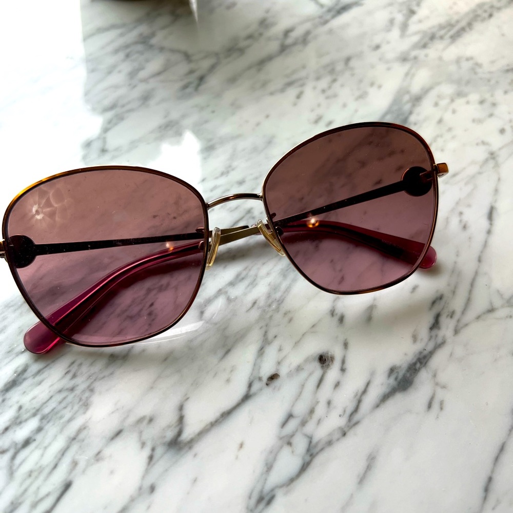 Coach pink rose gold sunglasses with jewel